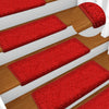 vidaXL Tappetini per scale 15 pz 65x21x4 cm Rosso Bordo rettangolare - Image 1 of 7