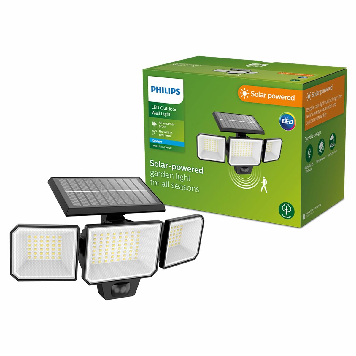 Foco Solar Philips 8,7 W 5000 K 29 x 11,7 x 16,8 cm Negro Solar - Image 1 of 5