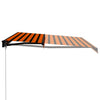 Toldo Retráctil Manual SolPatio con LED Solares 450x300 cm - Naranja y Marrón - Image 1 of 20