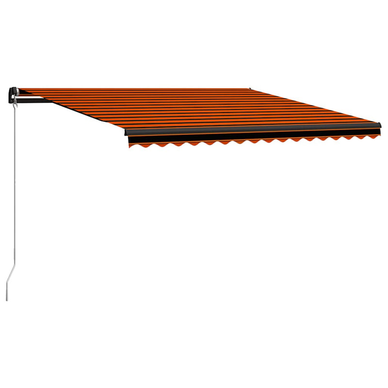 Toldo Retráctil Manual SolPatio con LED Solares 450x300 cm - Naranja y Marrón - Image 2 of 20
