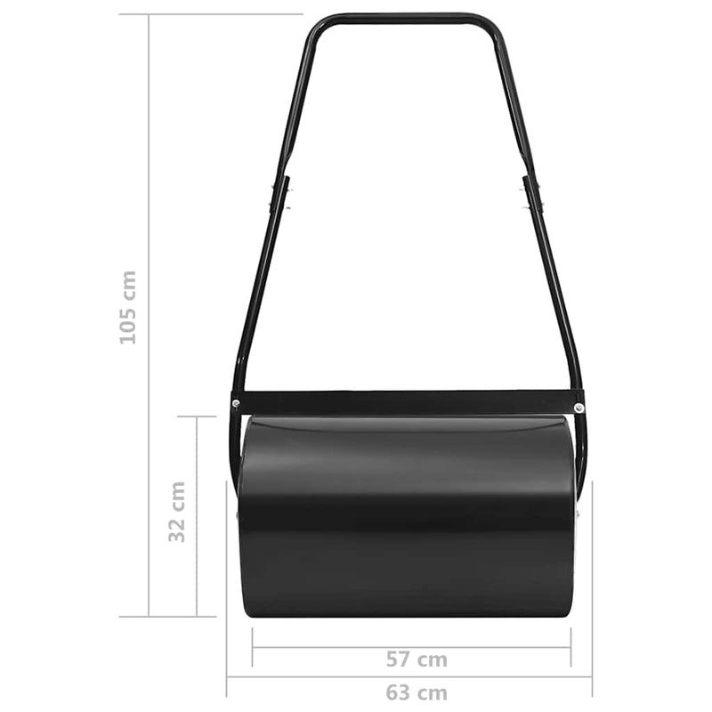 Arieggiatore da Giardino vidaXL con Rullo da 50 L – 63 cm Nero - Image 14 of 14