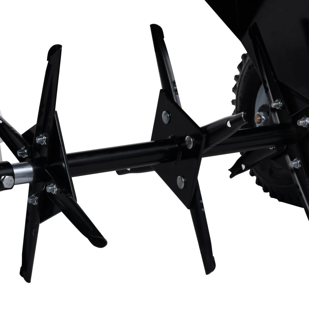 vidaXL Aeratore per Prato in Acciaio Larghezza 102 cm Nero - Image 6 of 7