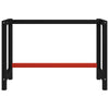 vidaXL Workbench Frame Metal 120x57x79 cm Black and Red - Image 6 of 12