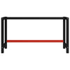 vidaXL Workbench Frame Metal 120x57x79 cm Black and Red - Image 2 of 12