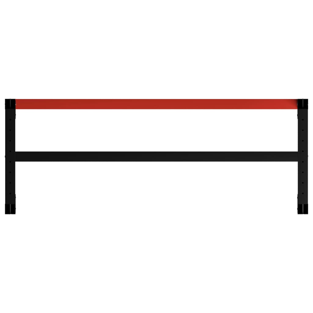 vidaXL Workbench Frame Metal 80x57x79 cm Black and Red - Image 6 of 10