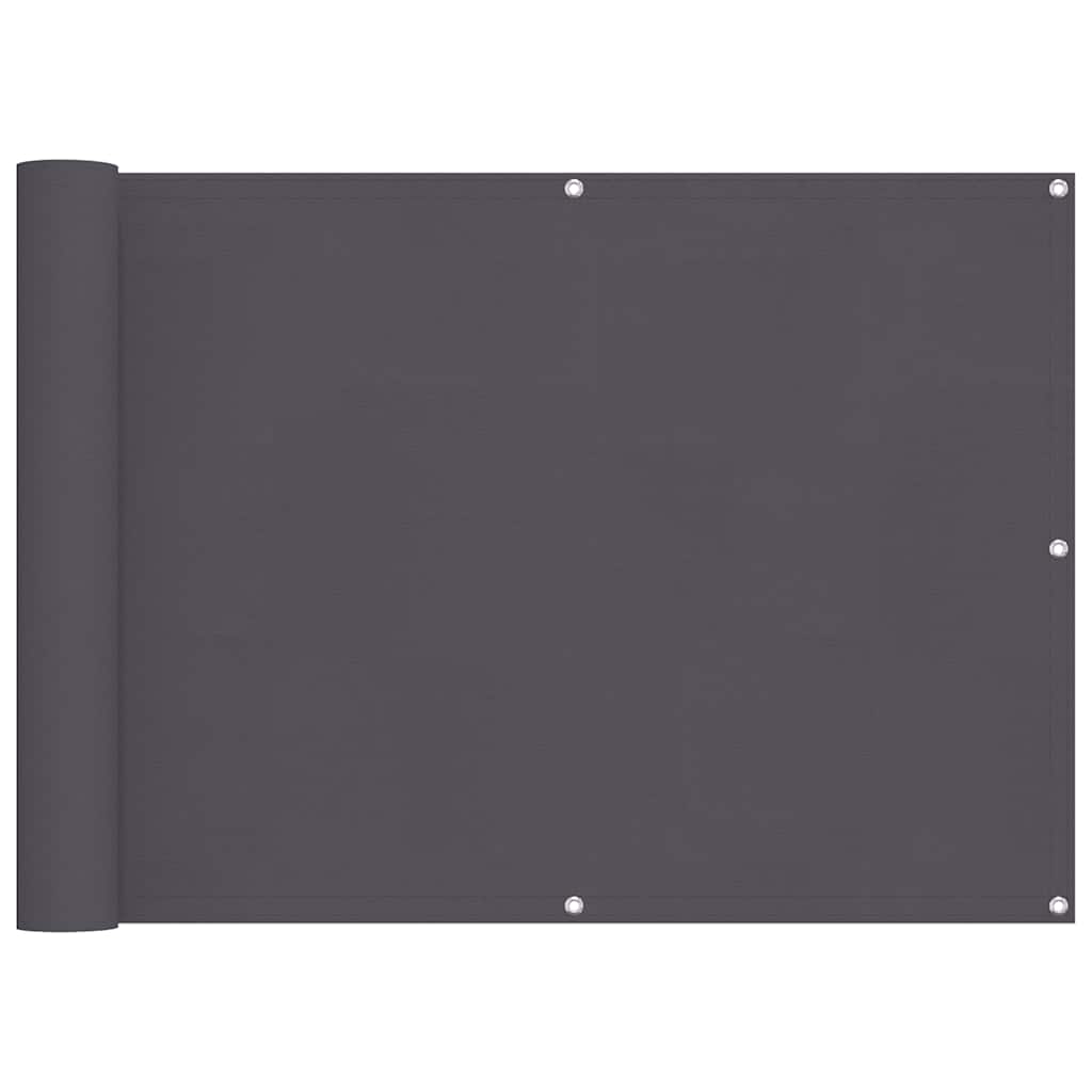 vidaXL Paravento da Balcone Antracite 75x300 cm in Tessuto Oxford - Image 2 of 5