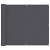 vidaXL Balcony Screen, PU-Coated Oxford Fabric, 90x500 cm, Anthracite - Image 3 of 10