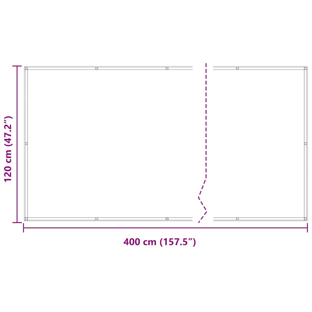 vidaXL Balcony Screen Waterproof Oxford Fabric 120x400 cm Anthracite - Image 15 of 15