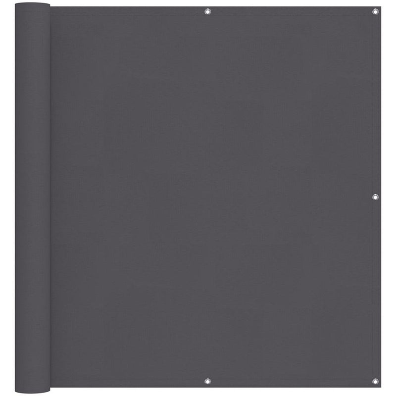 vidaXL Paravento da Balcone in Tessuto Oxford Impermeabile 120x600 cm Antracite - Image 4 of 10
