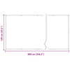 vidaXL Paravento da Balcone in Tessuto Oxford Impermeabile 120x600 cm Antracite - Image 9 of 10