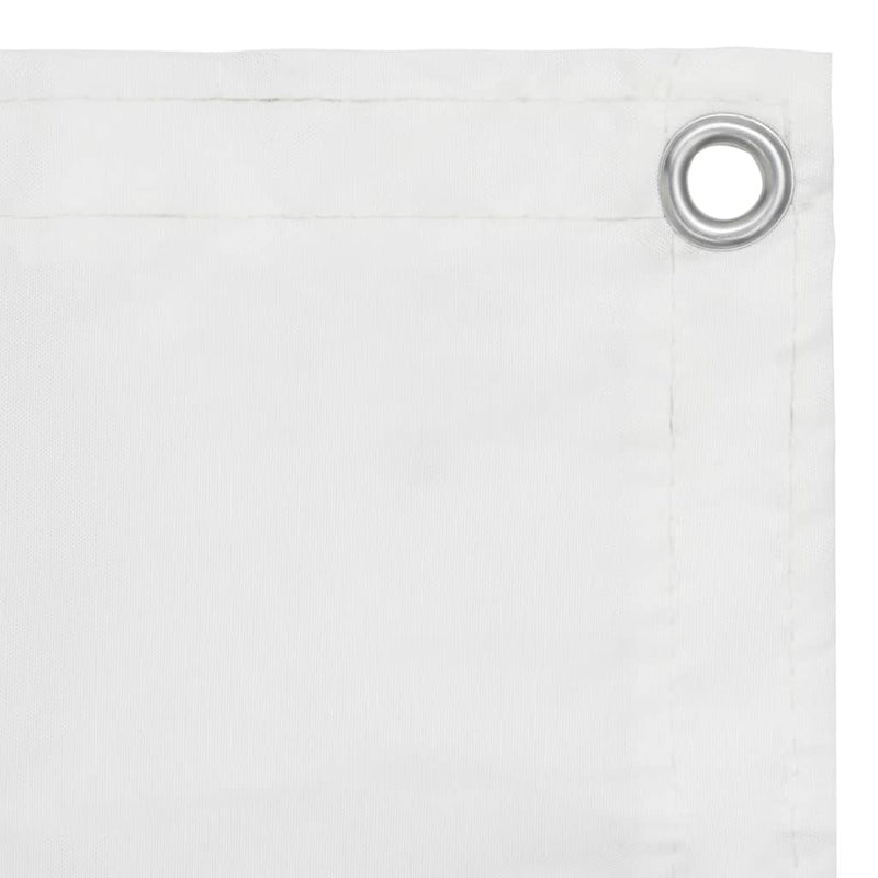 vidaXL Balcony Screen, Oxford Fabric, Waterproof, 75x300 cm, White - Image 3 of 18