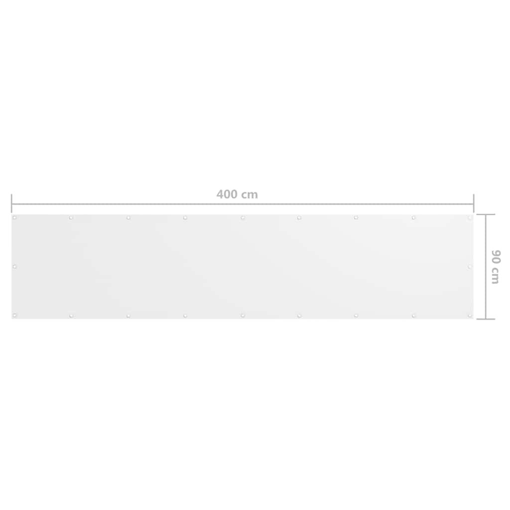 Paravientos de balcón vidaXL de tela Oxford 90x400 cm blanco - Image 18 of 18