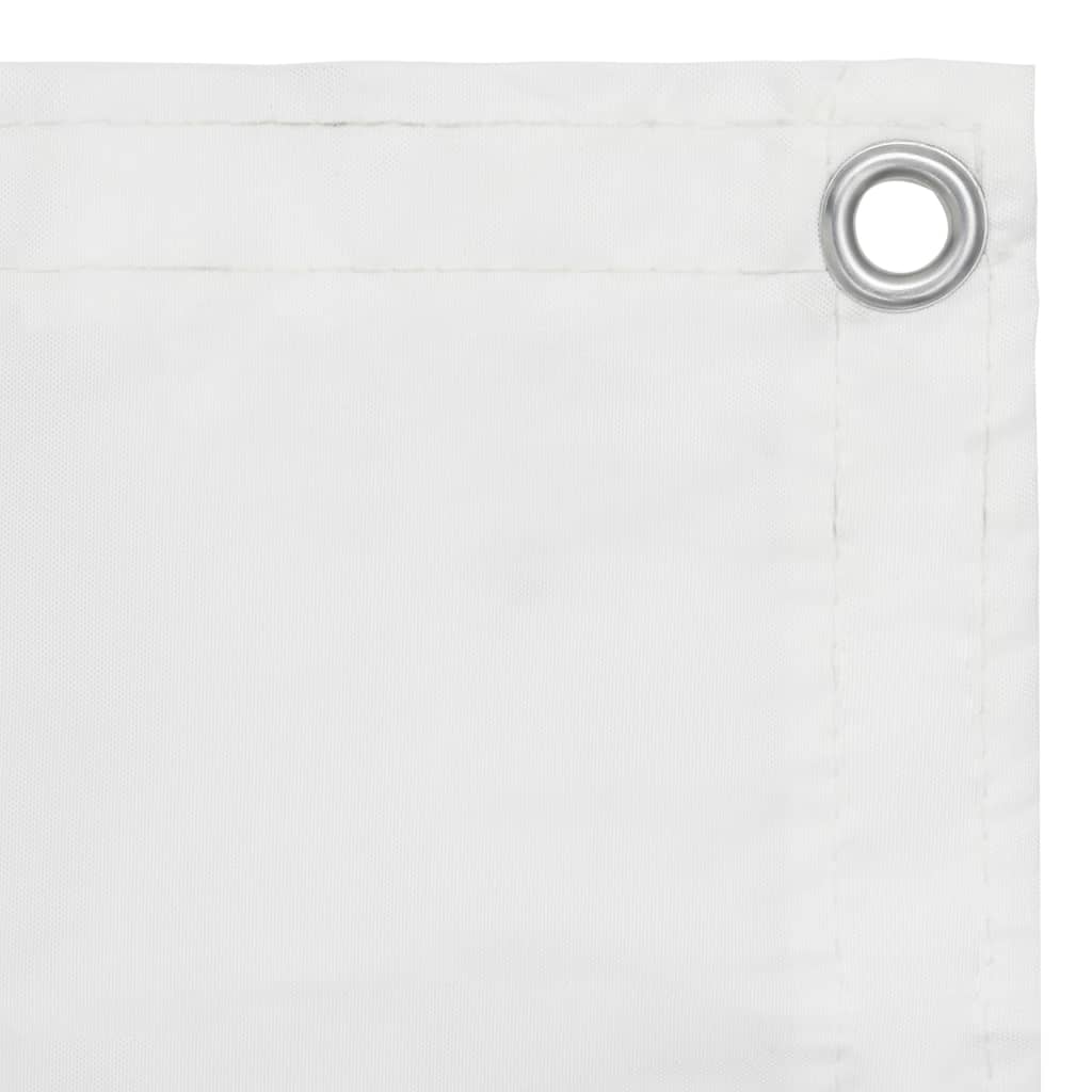vidaXL Oxford Fabric Balcony Screen 75x500 cm White - Image 3 of 9