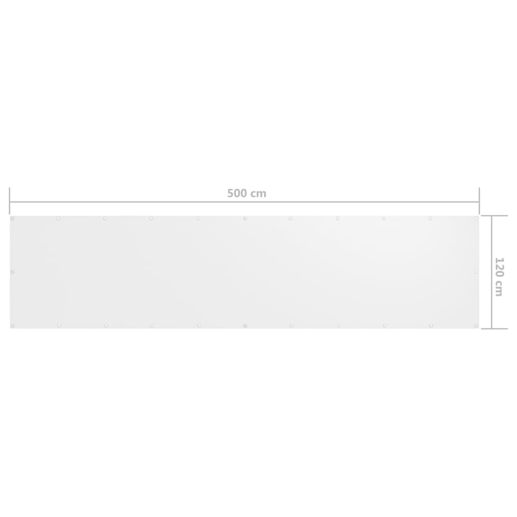 vidaXL Balcony Wind Screen, Waterproof, 120x300 cm, White - Image 13 of 18