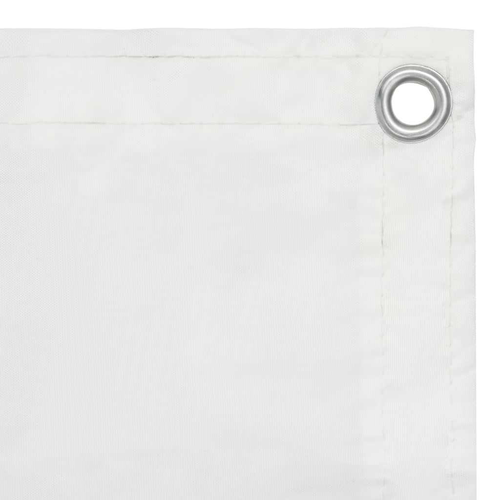 vidaXL Paravento Balcone Bianco 120x600 cm in Tessuto Oxford - Image 1 of 3