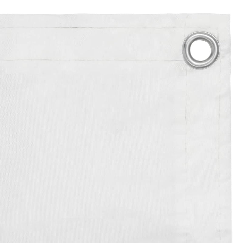 vidaXL Paravento Balcone Bianco 120x600 cm in Tessuto Oxford - Image 1 of 3