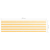 vidaXL Balcony Privacy Screen, Oxford Fabric, 75x300 cm, White and Yellow - Image 15 of 15