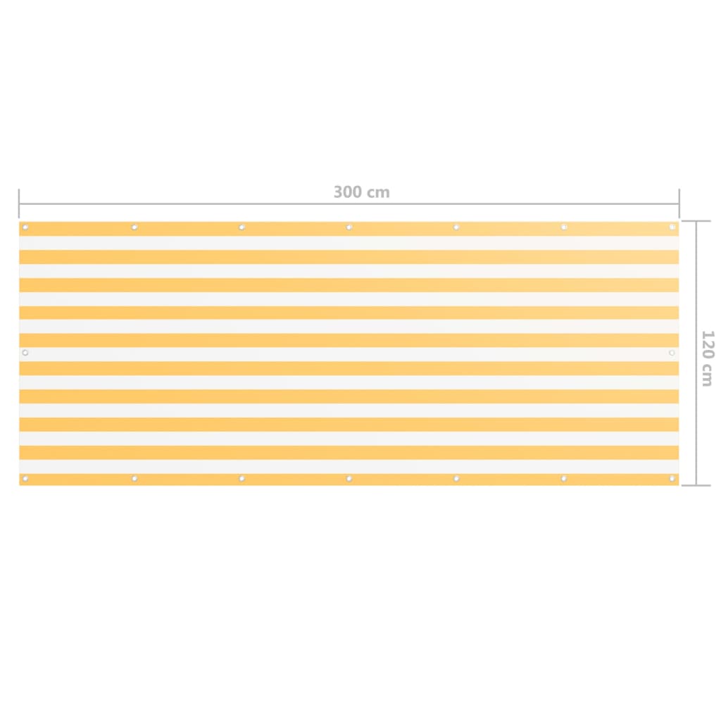 vidaXL Balcony Wind Screen, Waterproof, 120x300 cm, White - Image 16 of 18