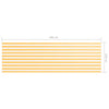 vidaXL Paravento da Balcone in Tessuto Oxford Impermeabile 120 x 500 cm Bianco e Giallo - Image 9 of 12