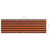 vidaXL Balcony Wind Screen Oxford Fabric 90x400 cm Orange and Brown - Image 14 of 15