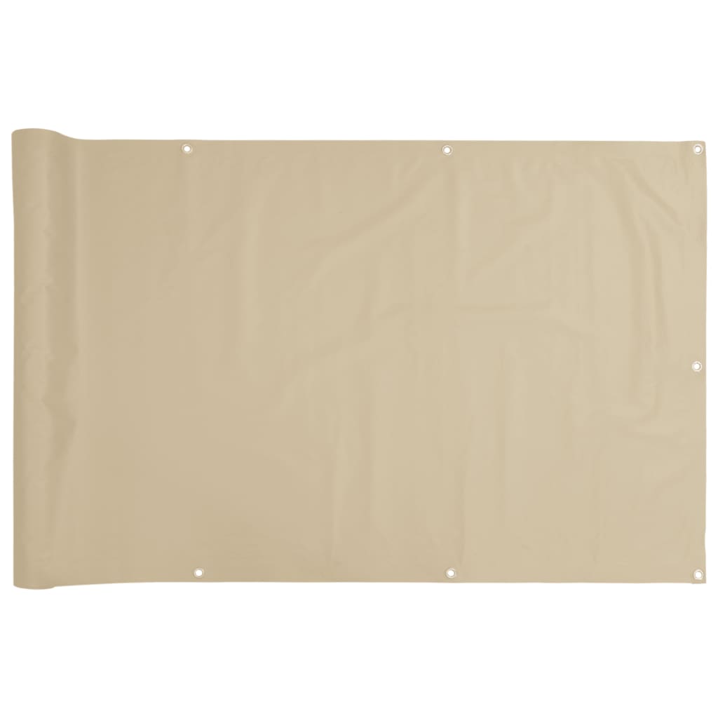 vidaXL Paravientos para Balcón de Tela Oxford 120x300 cm Beige - Image 8 of 19