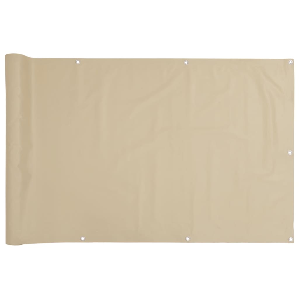 Paravento da Balcone SolPatio in Tessuto Oxford Beige 120x400 cm - Image 2 of 5