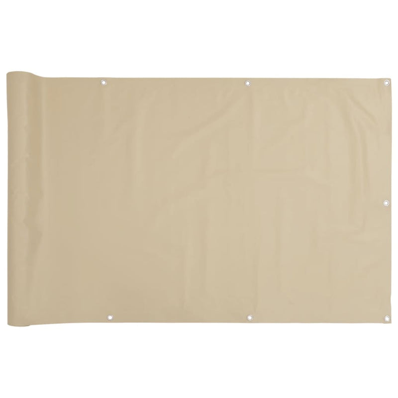 Paravento da Balcone SolPatio in Tessuto Oxford Beige 120x400 cm - Image 2 of 5