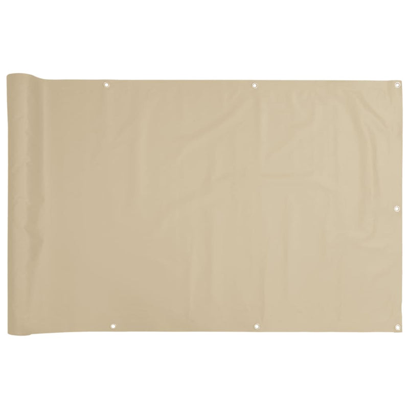 Paravento Balcone Tessuto Oxford PU 120×500 cm Beige - Image 2 of 4
