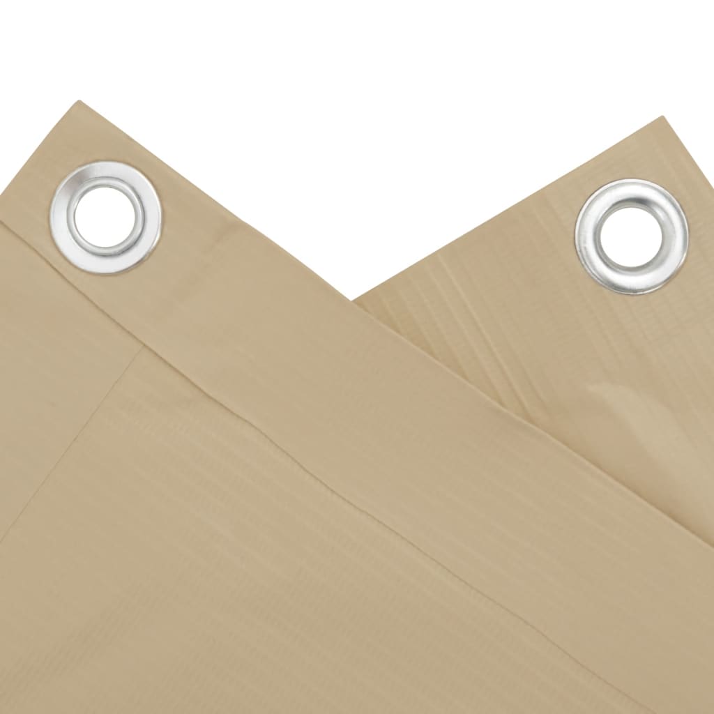 Paravento Balcone Tessuto Oxford PU 120×500 cm Beige - Image 3 of 4