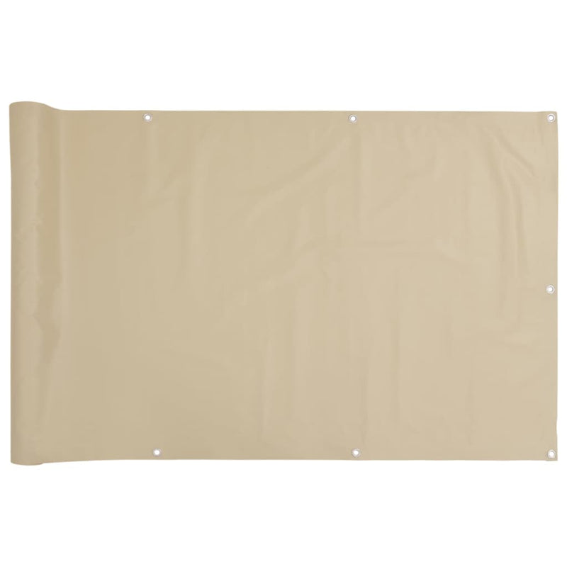 vidaXL Paravientos para Balcón de Tela Oxford 120x300 cm Beige - Image 7 of 19