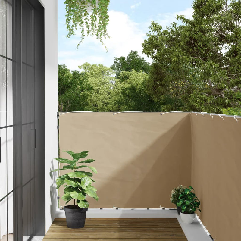 vidaXL Paravientos para Balcón de Tela Oxford 120x300 cm Beige - Image 3 of 19