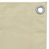 vidaXL Paravento da Balcone Crema 75x300 cm Tessuto Oxford - Image 2 of 3