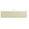 vidaXL Paravento da Balcone Crema 75x300 cm Tessuto Oxford - Image 3 of 3