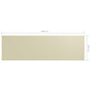 vidaXL Paravento da Balcone Crema 120x400 cm in Tessuto Oxford - Image 3 of 3