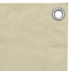 vidaXL Paravento da Balcone Crema 120x600 cm Tessuto Oxford - Image 2 of 3