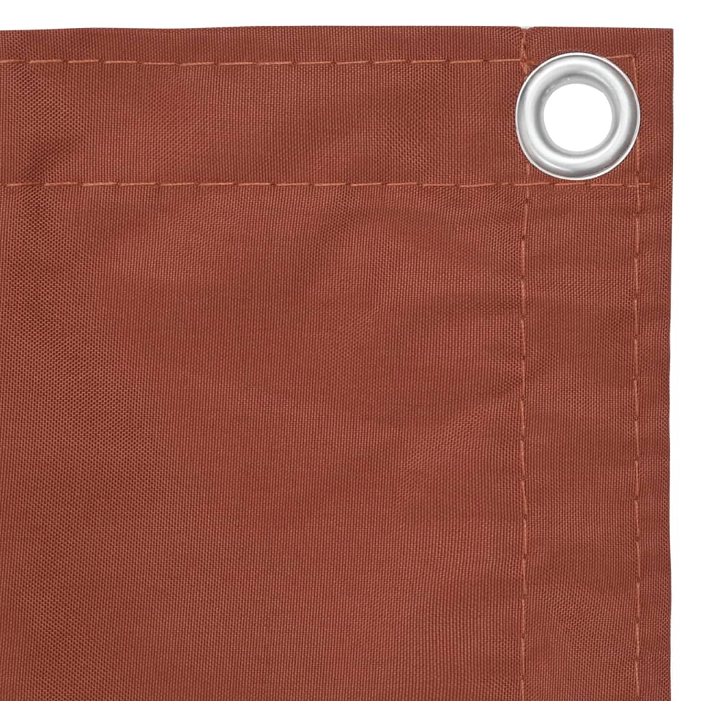 vidaXL Balcony Screen, Oxford Fabric, 120 x 400 cm, Terracotta - Image 8 of 12