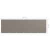 vidaXL Paravento da Balcone Tessuto Oxford 90x300 cm Grigio Talpa - Image 6 of 6