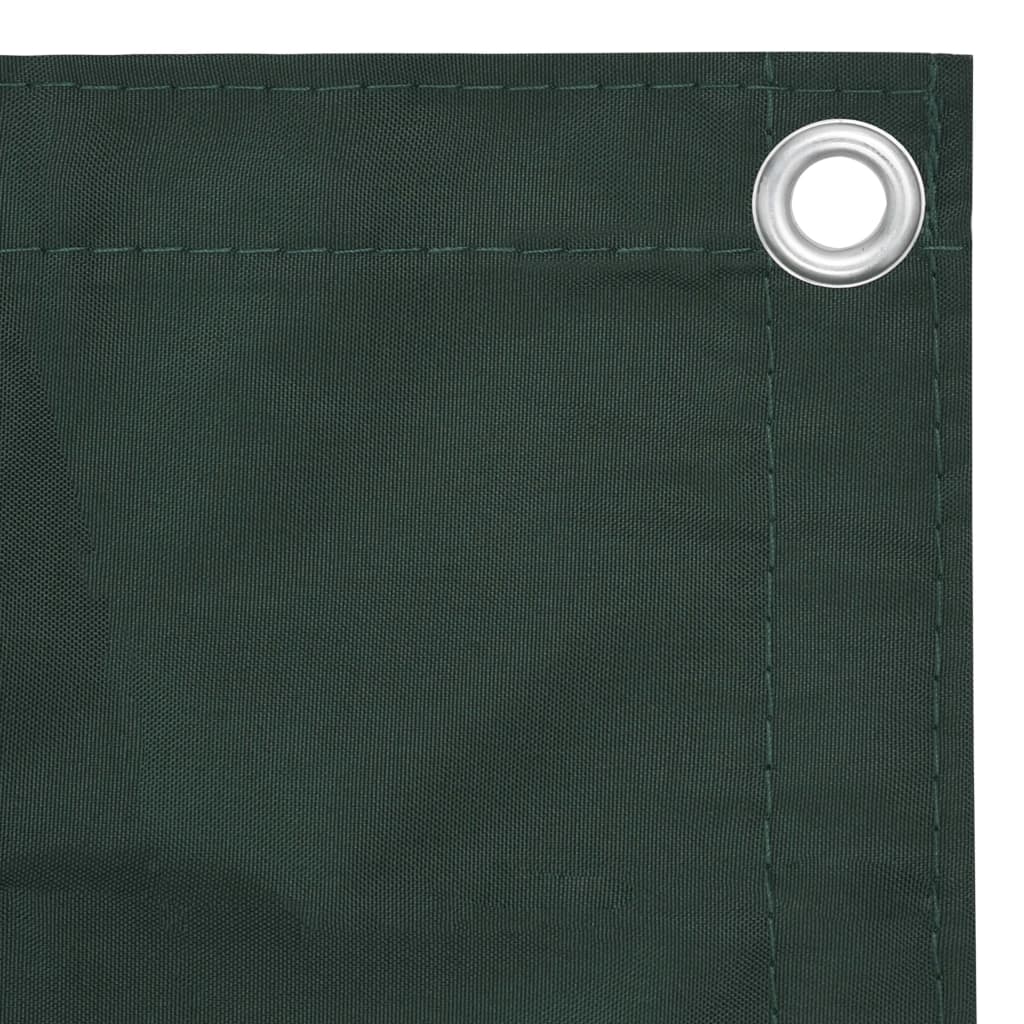 vidaXL Paravento da Balcone Tessuto Oxford 75x400 cm Verde Scuro - Image 6 of 9