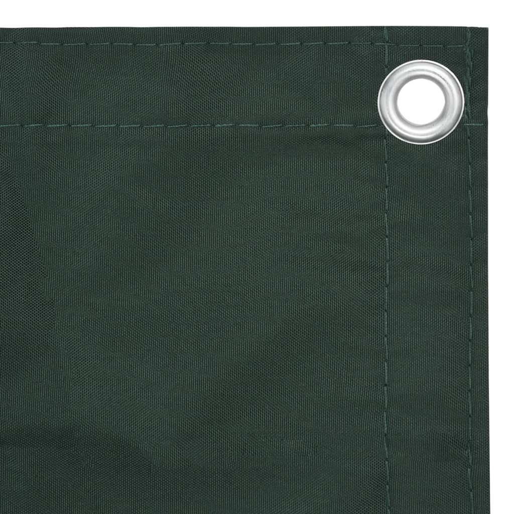vidaXL Balcony Privacy Screen, Oxford Fabric, 90x300 cm, Dark Green - Image 2 of 3