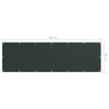 vidaXL Balcony Privacy Screen, Oxford Fabric, 90x300 cm, Dark Green - Image 3 of 3