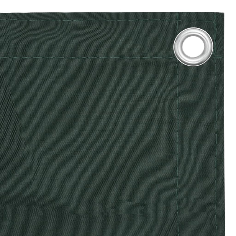 vidaXL Paravento da Balcone Tessuto Oxford Impermeabile 120x500 cm Verde Scuro - Image 5 of 12