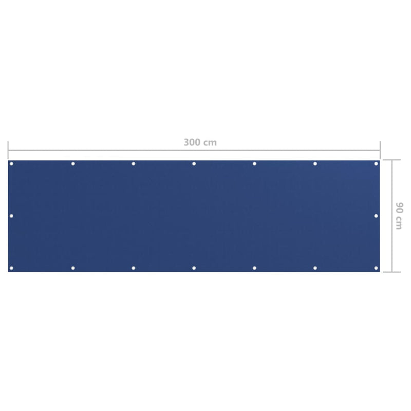 vidaXL Balcony Screen, Oxford Fabric, 120x300 cm, Blue - Image 13 of 18