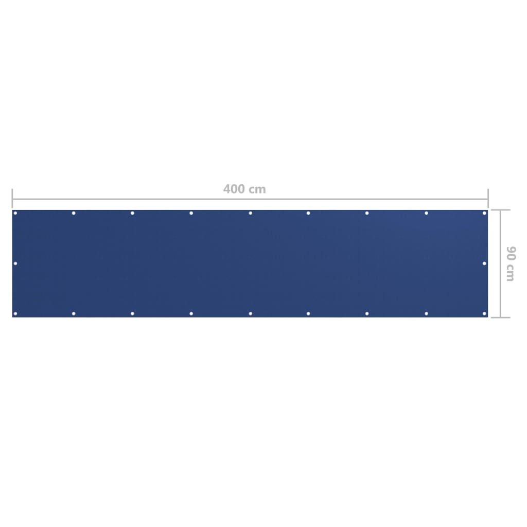vidaXL Balcony Screen, Waterproof Oxford Fabric, 90x400 cm, Black - Image 9 of 12