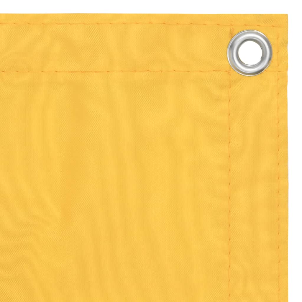 vidaXL Balcony Screen, Oxford Fabric, 90x400 cm, Yellow - Image 3 of 9