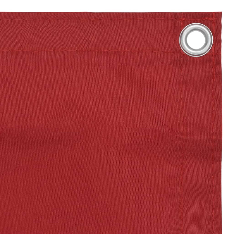 vidaXL Balcony Windscreen, Oxford Fabric, 75x500 cm, Red - Image 3 of 6