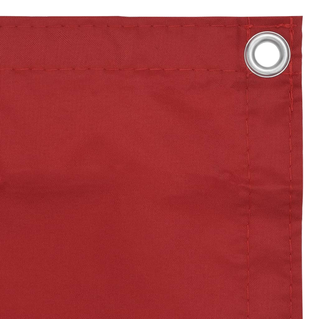 vidaXL Balcony Windscreen, Oxford Fabric, 75x500 cm, Red - Image 4 of 6