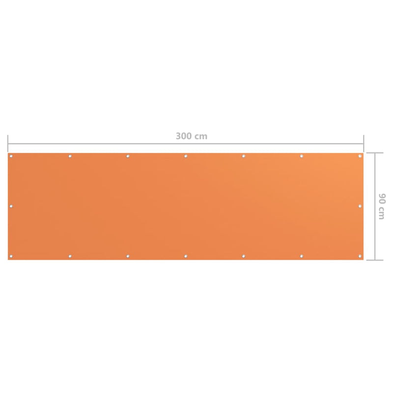 vidaXL Paravientos de balcón en tejido Oxford impermeable 90x300 cm Naranja - Image 6 of 6