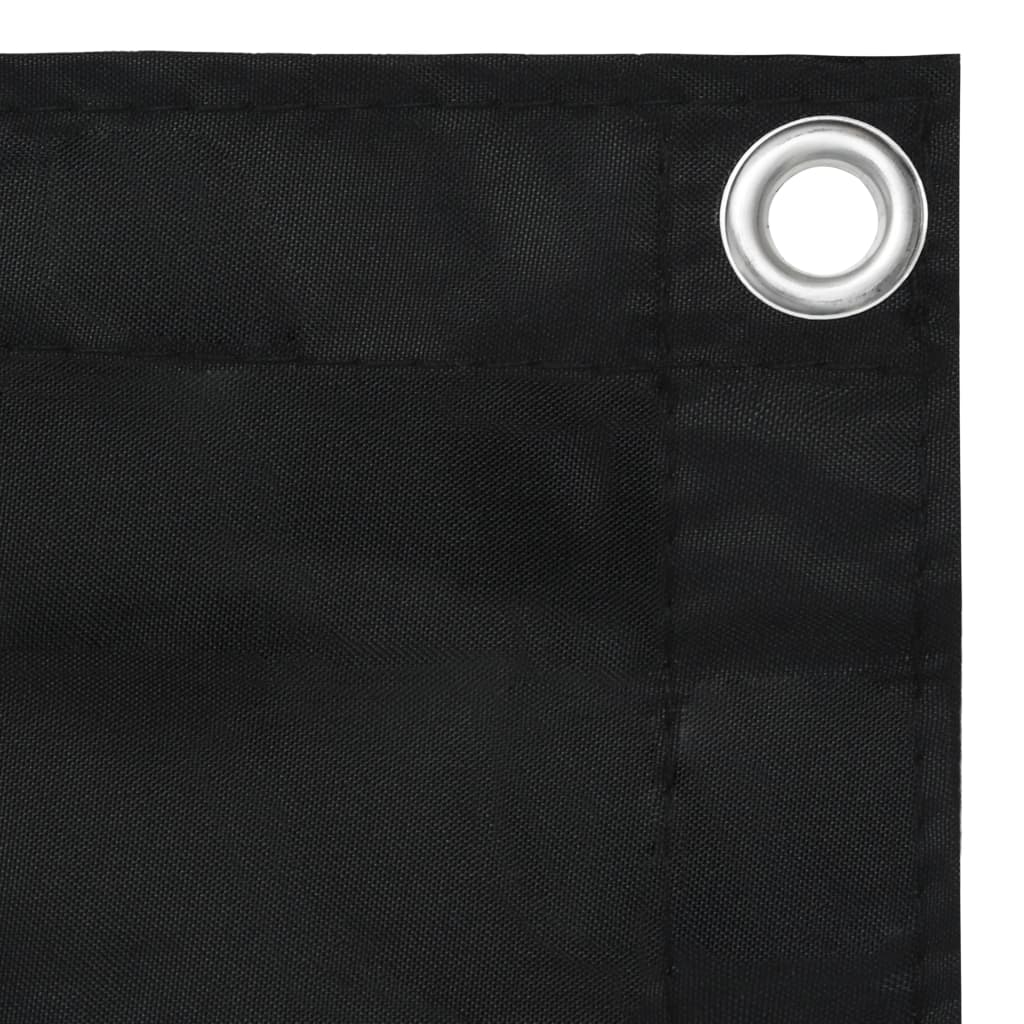 Paravento da Balcone Tessuto Oxford Rivestito PU Impermeabile 120x400 cm Nero - immagine 2 | SolPatio - Image 2 of 3