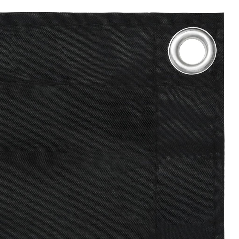 vidaXL Balcony Screen Oxford Fabric 120x500 cm Black - Image 7 of 12