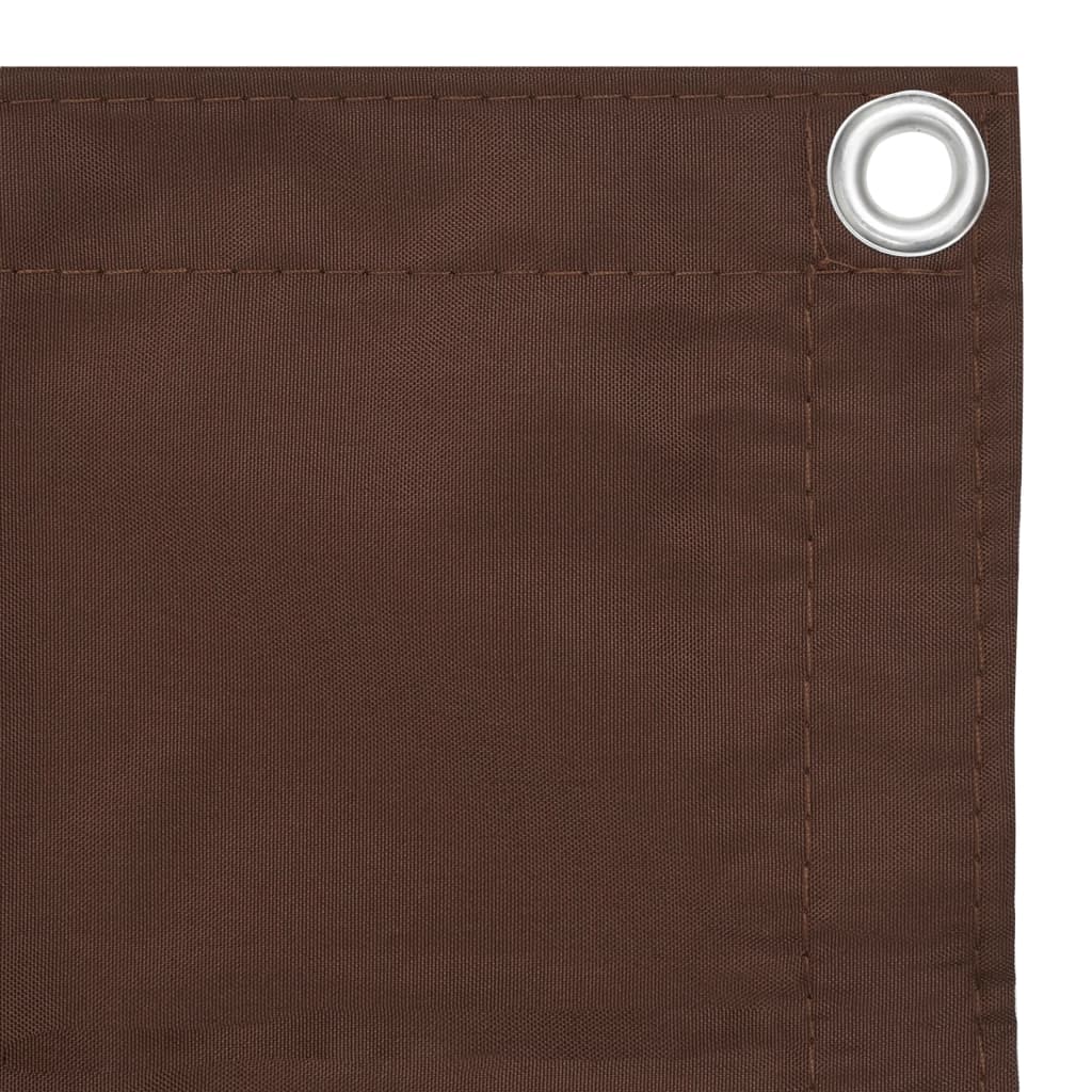 vidaXL Balcony Screen, Oxford Fabric, 75x300 cm, Brown - Image 12 of 18